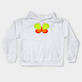 Green and Orange Butterfly Kids Hoodie